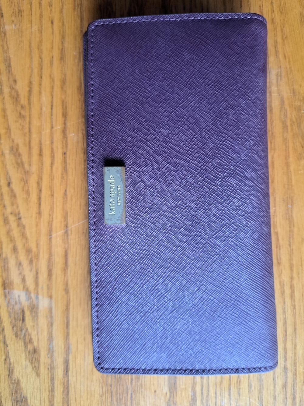 Kate Spade Purple Leather Zip Wallet